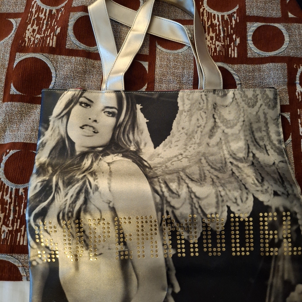 Victoria's Secret Black and Gold Tote Modern Design